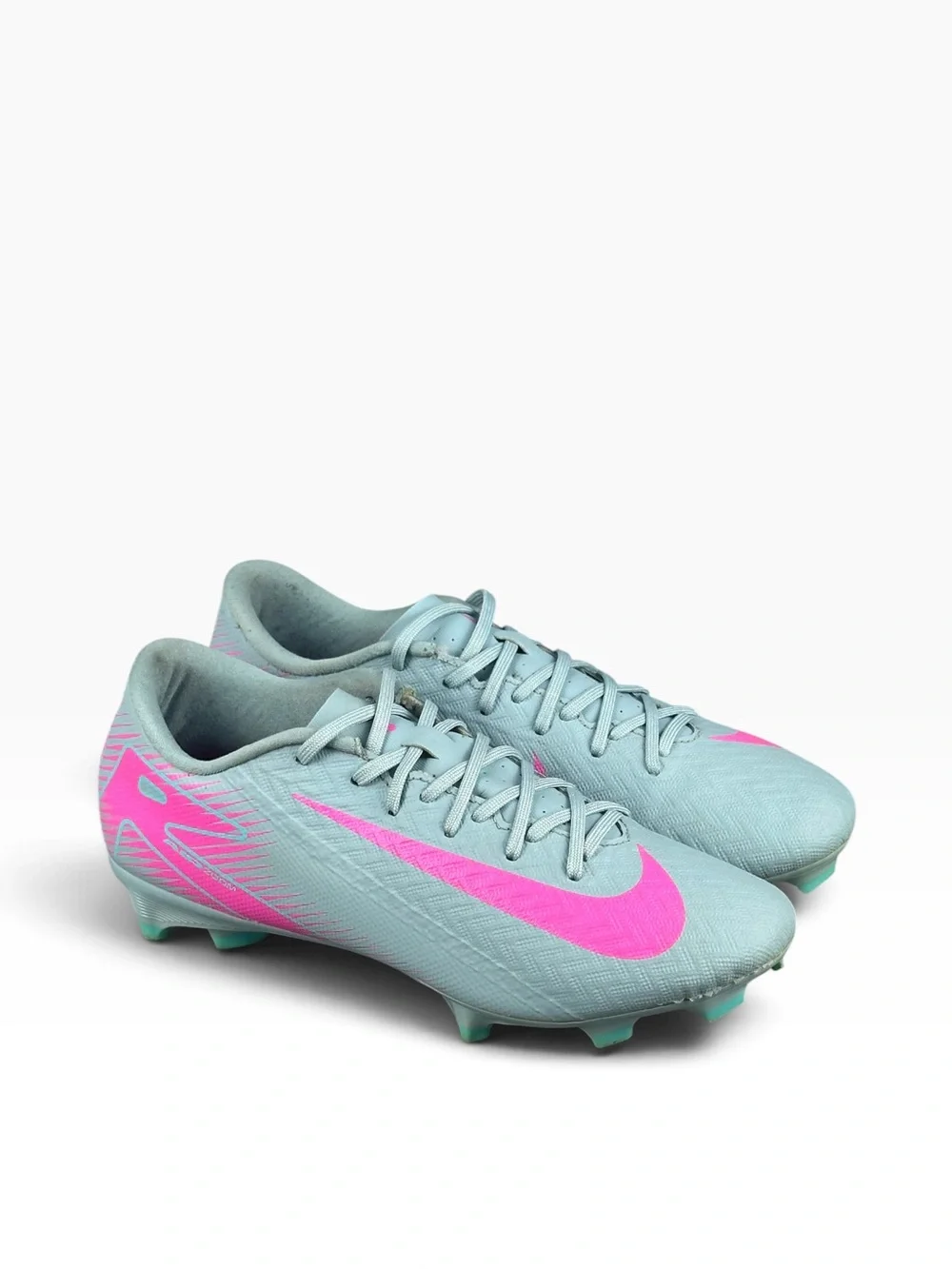 Nike Zoom Vapor 16 Academy FG/MG Ocean /Pink Cleats Unisex US Sz 5.5Y EU 38
